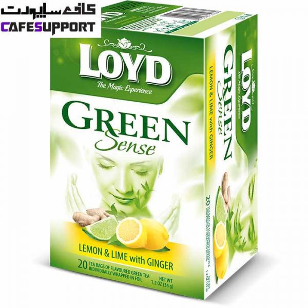 چای سبز لوید با طعم لیمو و زنجبیل