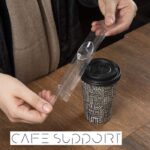 قاشق یکبار مصرف 17 سانتی شفاف کاور دار