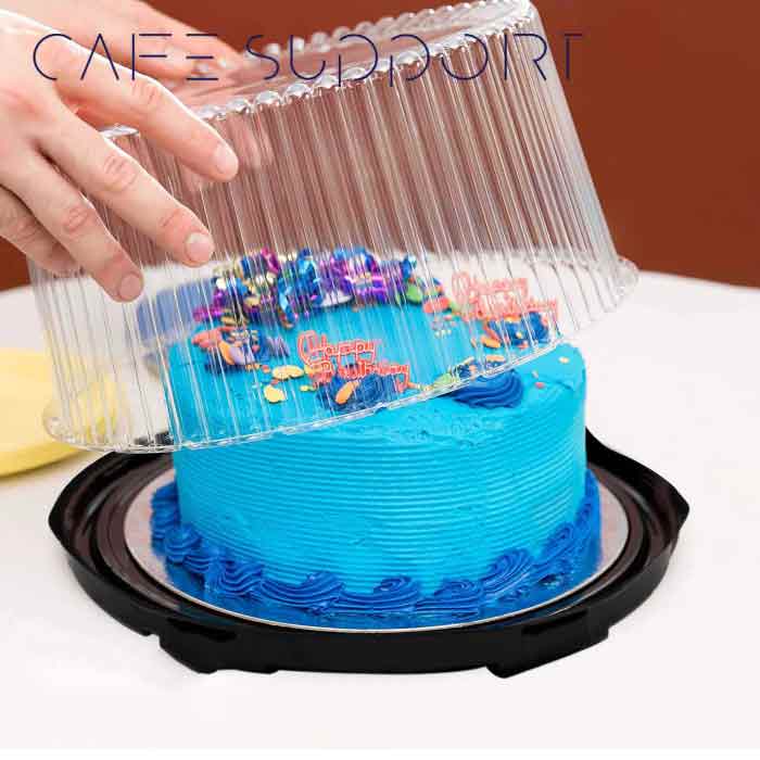 ظرف کیک یکبار مصرف شفاف کوچک 