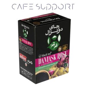 چای سیاه و تکه های گل محمدی و هل دوغزال (۱۰۰ گرم)