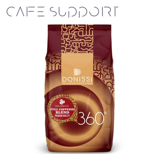 دانه قهوه ترکیب پر کافئین دونیسی 100% روبوستا (1 کیلوگرم)