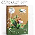 دمنوش گیاهی چای سبز و سفید مهرگیاه پاکتی (100 گرم)